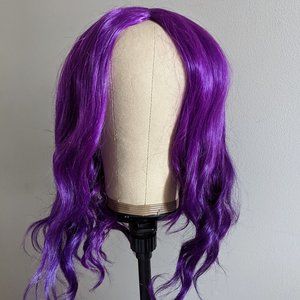 Purple wavy bob wig